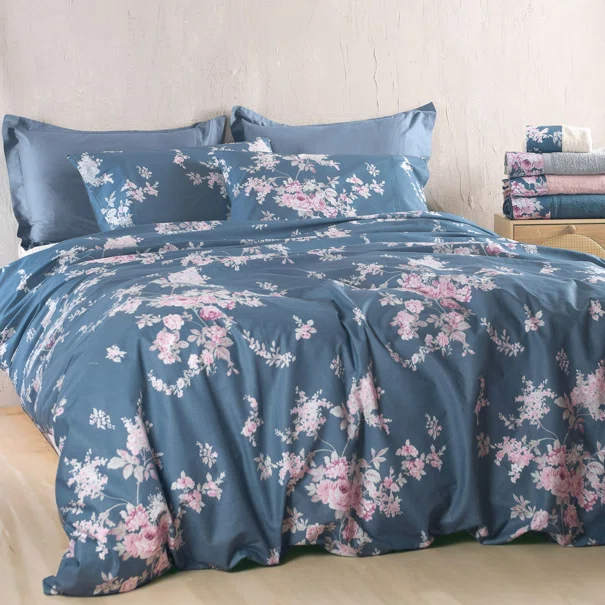 Πάπλωμα Μονό (Σετ 160x240) Rythmos Nova Springtime D.Blue