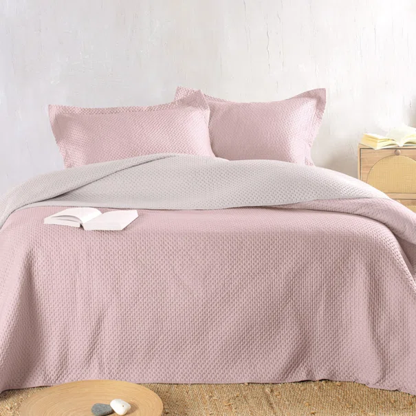 Κουβερλί Μονό (Σετ 160x240) 2 Όψεων Rythmos Allure Powder-Beige
