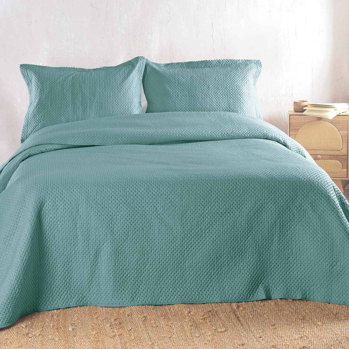 Κουβερλί Υπέρδιπλο (Σετ 230x250) Rythmos Allure Petrol