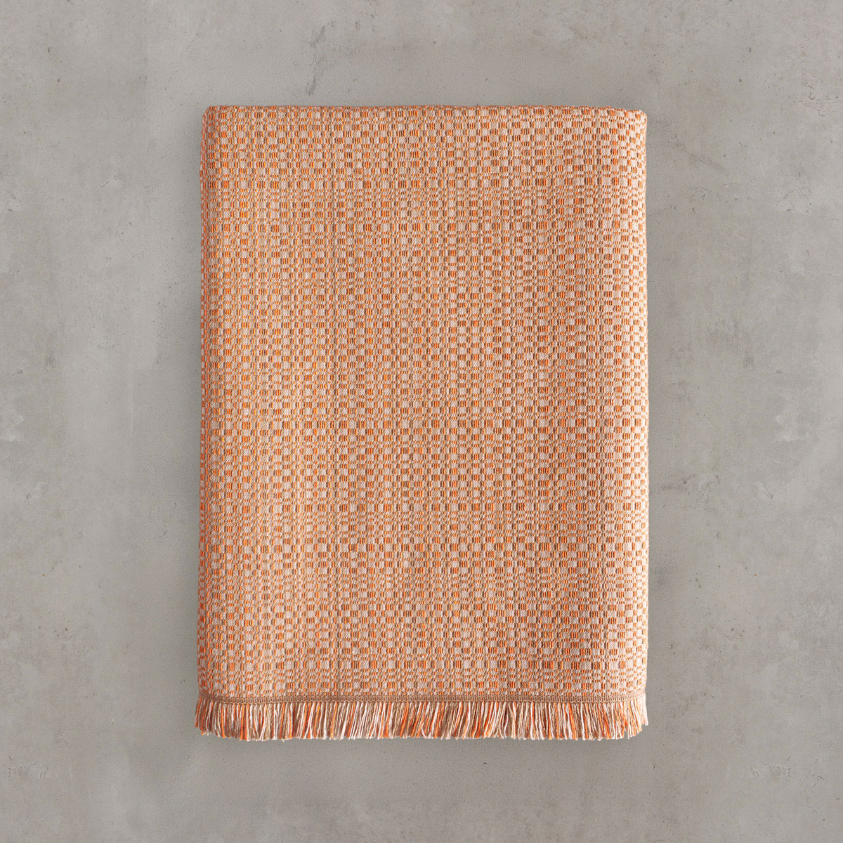 Ριχτάρι Καναπέ Διθέσιου (180X240) Rythmos Kelsey Terracotta Λευκά Είδη Σαλονιού Ριχτάρια Καλοκαιρινά All Season Spitishop
