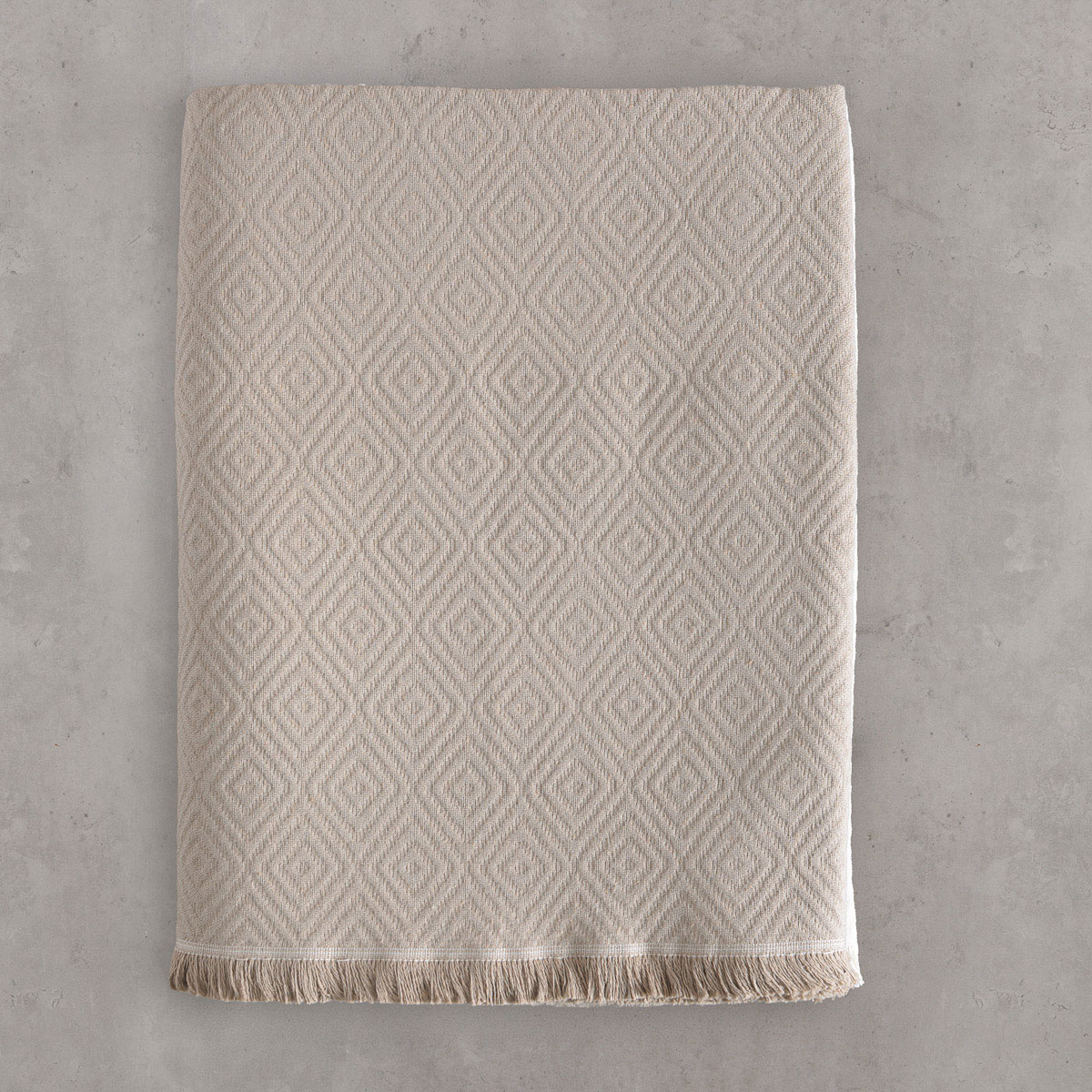 Ριχτάρι Πολυθρόνας (160X180) Rythmos Elysse Beige-Grey Λευκά Είδη Σαλονιού Ριχτάρια Καναπέ Καλοκαιρινά All Season Spitishop