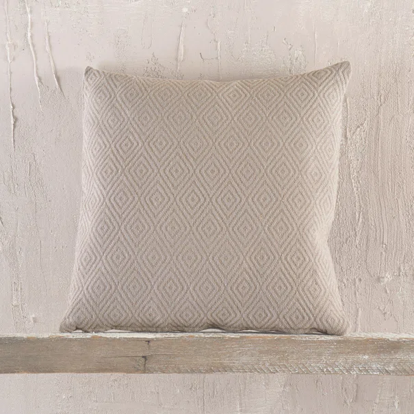 Διακοσμητική Μαξιλαροθήκη (40x40) Rythmos Elysse Beige-Grey