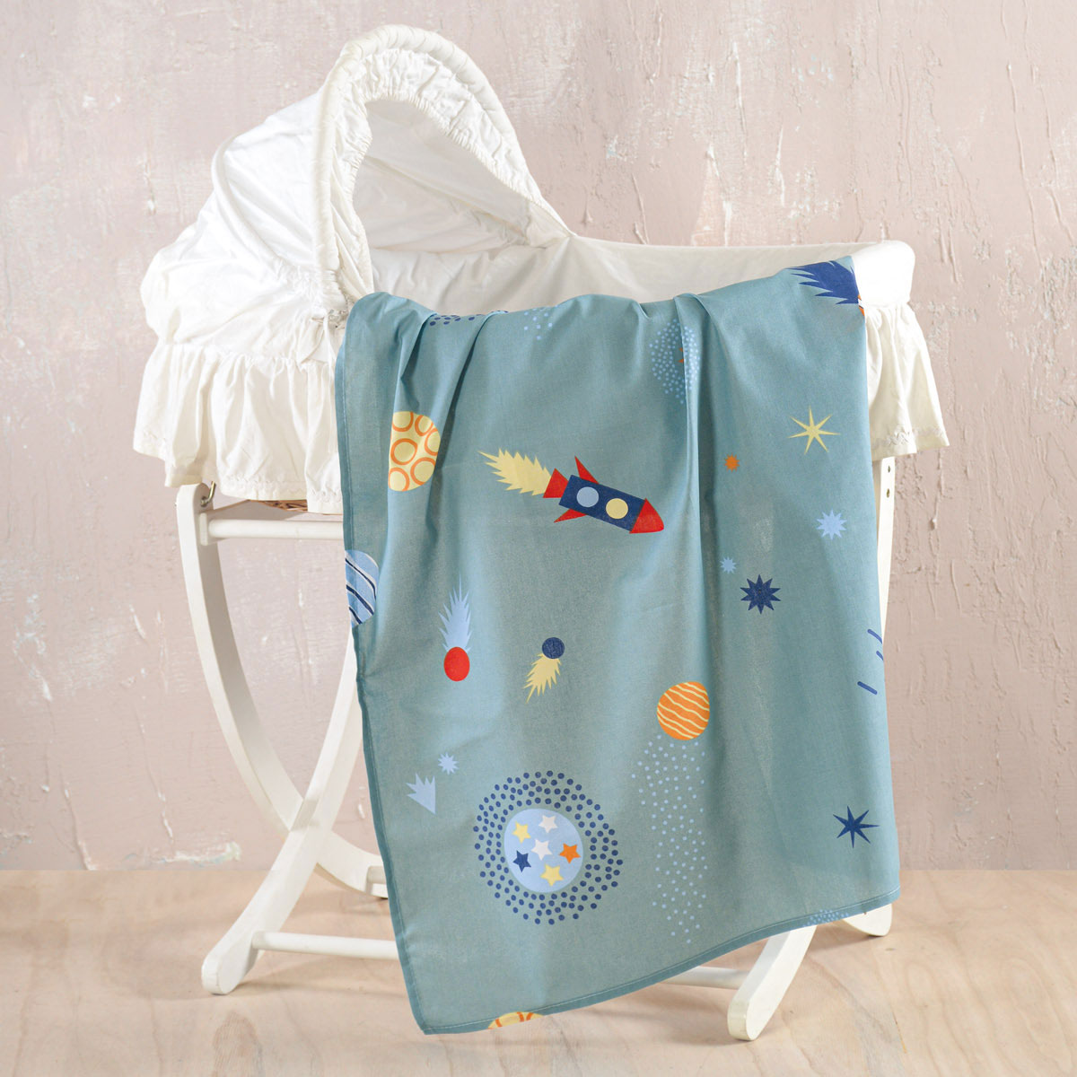 Σεντόνι Λίκνου Επίπεδο (80x110) Rythmos Baby Rocket