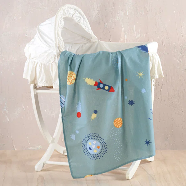 Σεντόνι Λίκνου Επίπεδο (80x110) Rythmos Baby Rocket