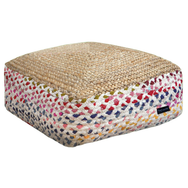 Πουφ (50x50x25) Guy Laroche Boho Multi