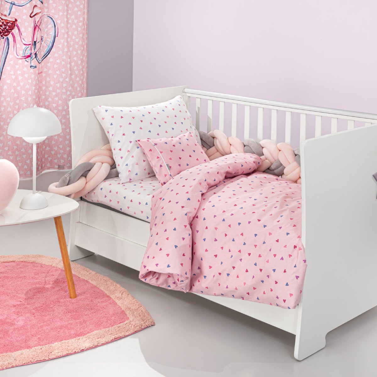 Σεντόνια Κούνιας (Σετ) Guy Laroche Amore Pink