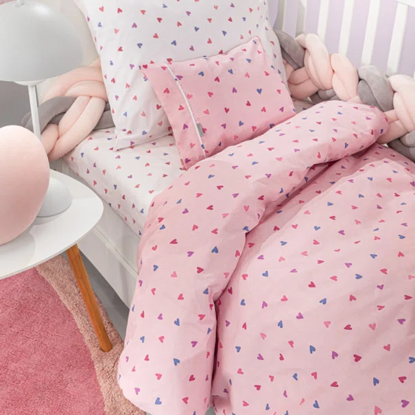 Σεντόνια Κούνιας (Σετ) Guy Laroche Amore Pink
