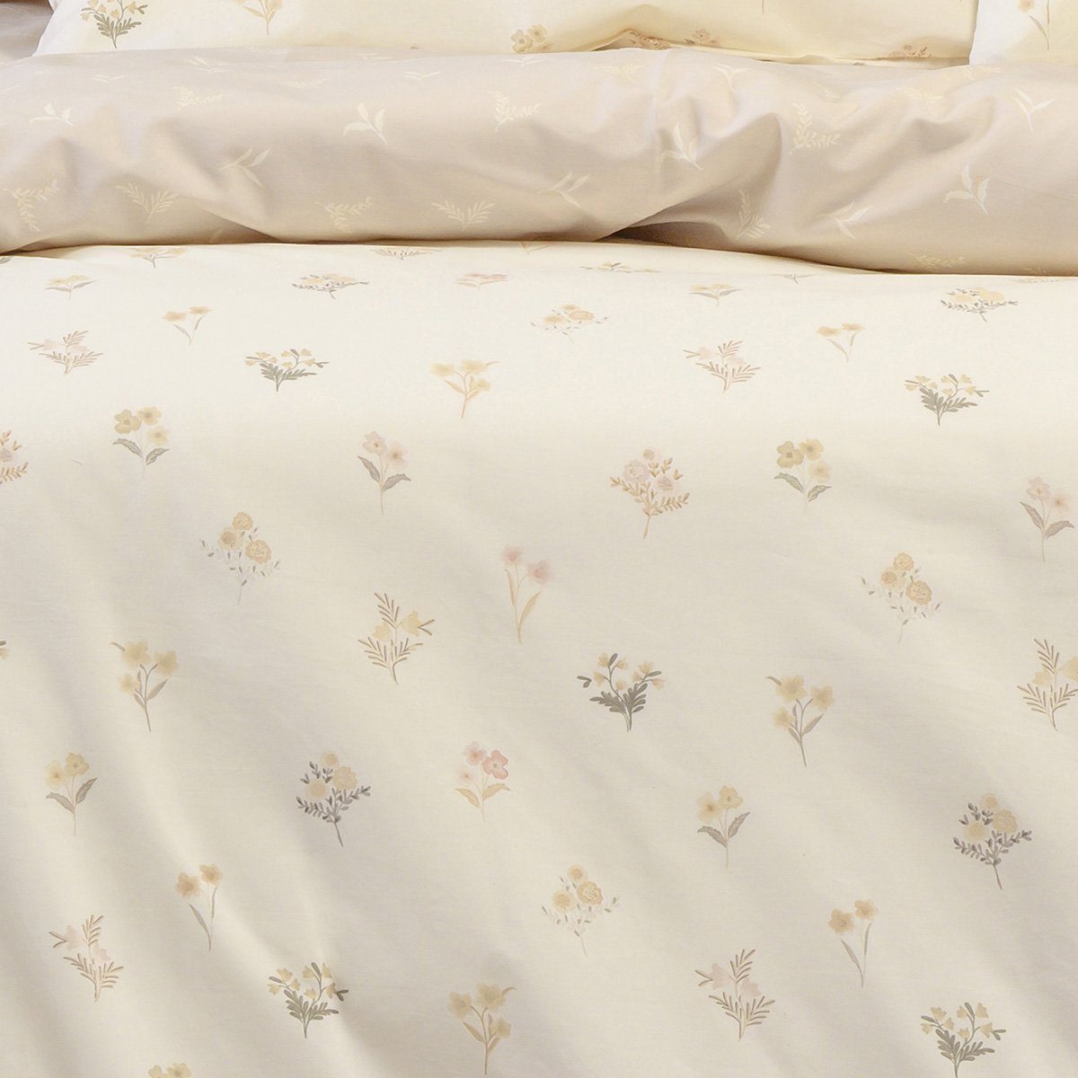 Σεντόνια Διπλά (Σετ) Melinen Ultra Line Spring Beige Λευκά Είδη Κρεβατοκάμαρας Σετ Spitishop