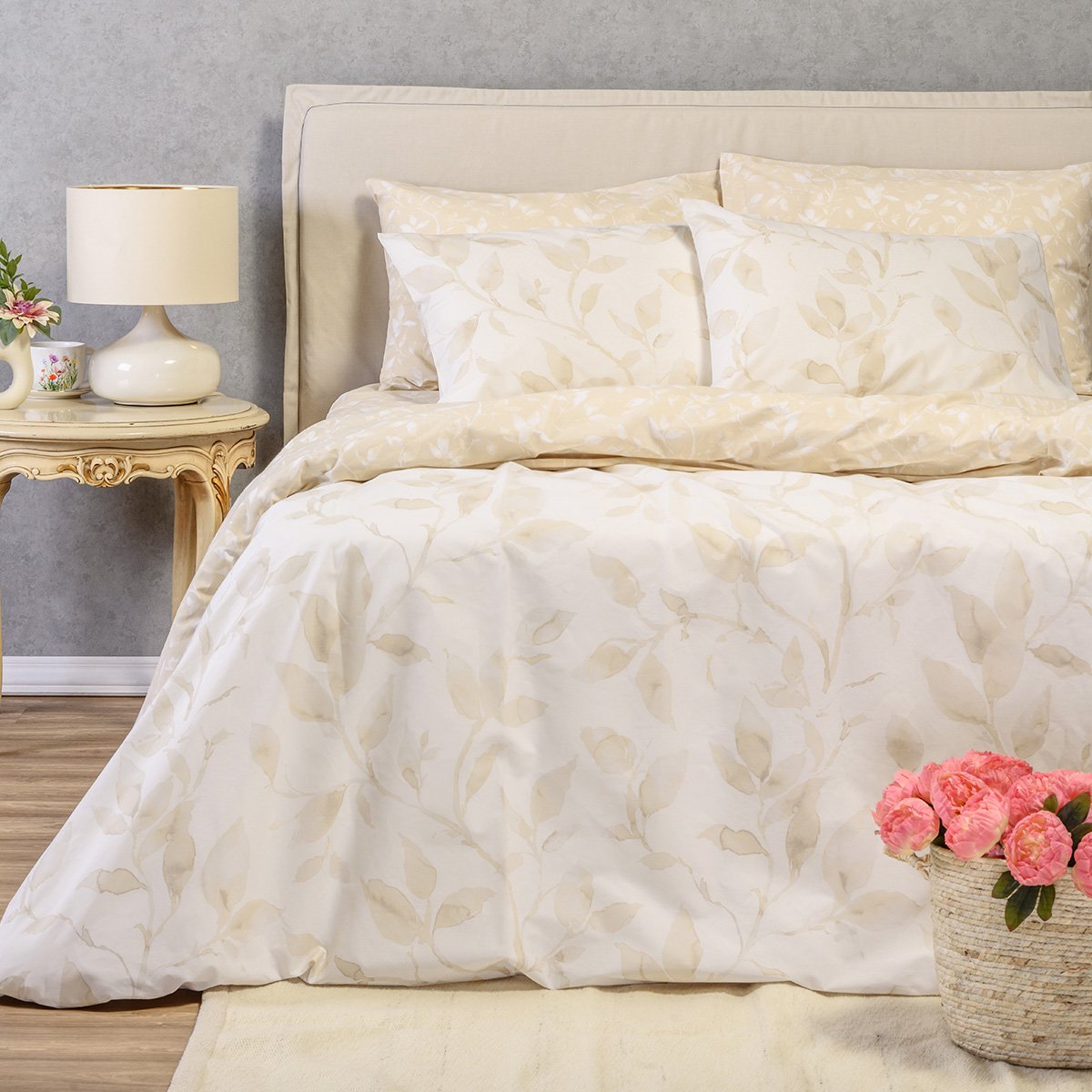 Σεντόνια King Size (Σετ) Melinen Ultra Line Melinen Pearl Beige