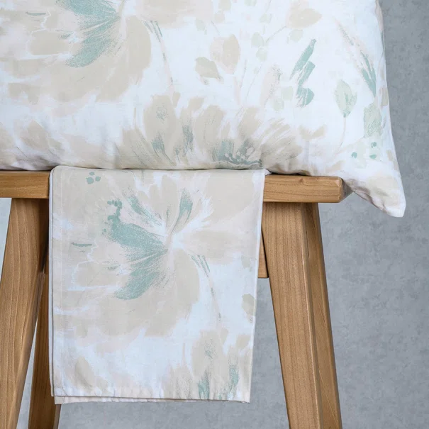 Σεντόνι King Size Με Λάστιχο + Μαξιλαροθήκη (Σετ) Melinen Casual Line Mini Anabelle Aqua