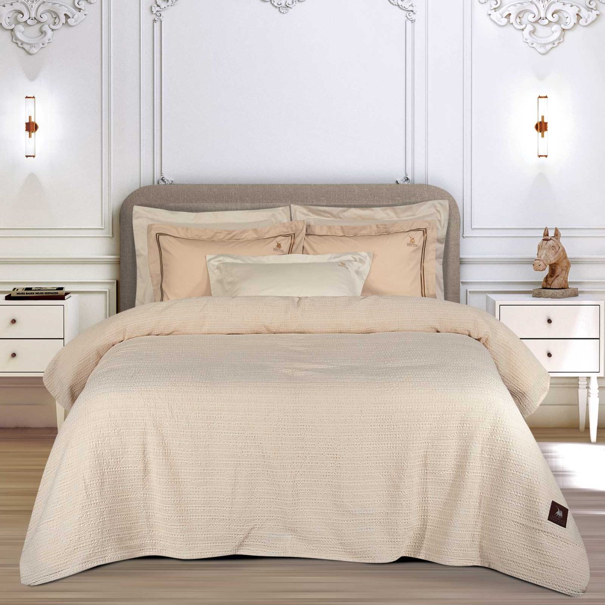 Κουβέρτα Πικέ King Size (240x260) Greenwich Polo Club Essential 4456 Ecru