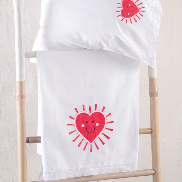 Σεντόνια Κούνιας (Σετ) Rythmos Baby Loveheart