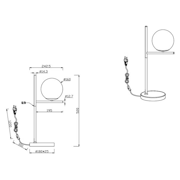 Πορτατίφ Trio Lighting Pure White 502000132