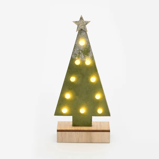 Χριστουγεννιάτικο Δεντράκι Με Led Aca Felt Xmas Tree Green X061011210