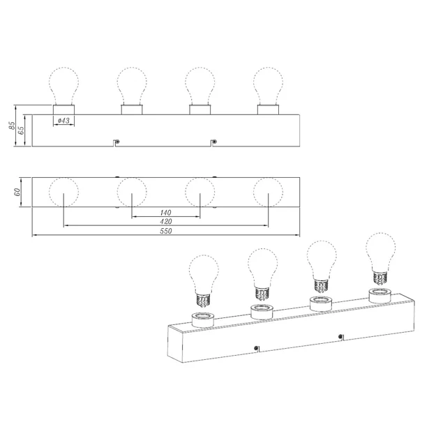 Απλίκα Τοίχου Trio Lighting Theatro 283600406