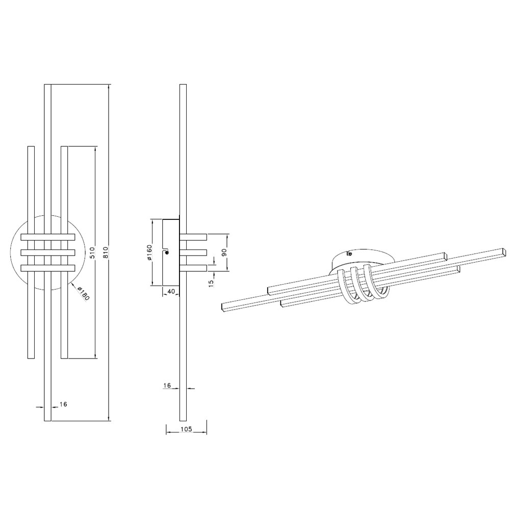 Φωτιστικό Πλαφονιέρα Led Dimmable Rl Cinto Black R67873180 Φωτιστικά Οροφής Μοντέρνα Spitishop