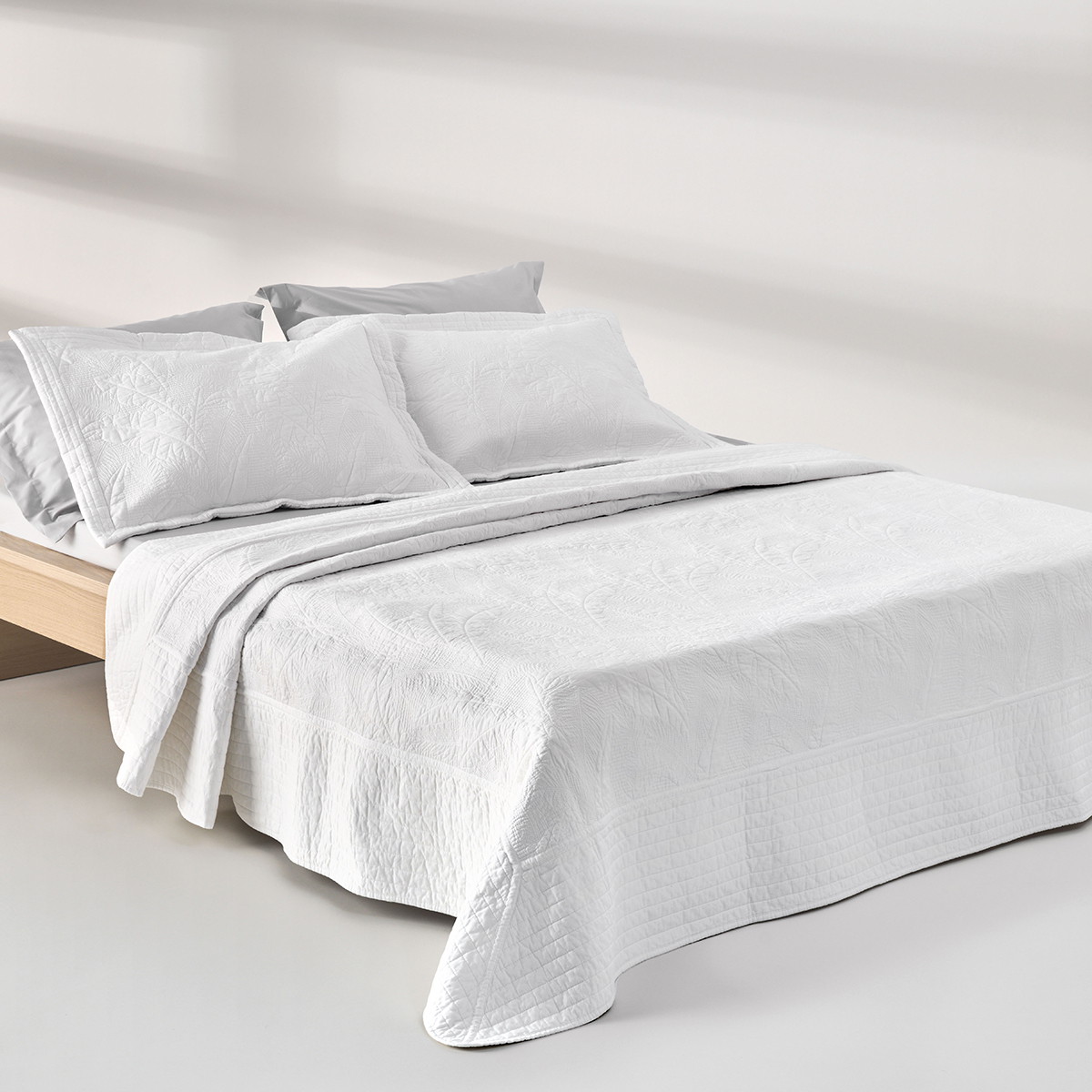 Κουβερλί King Size (Σετ 260x250) Kentia Serenity Escape White