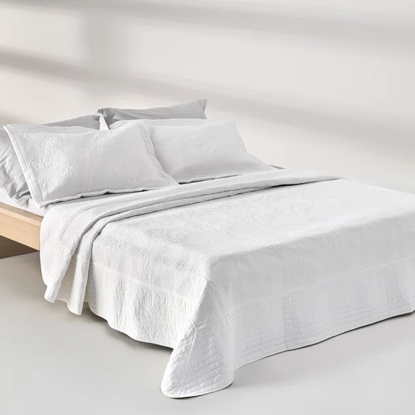 Κουβερλί Υπέρδιπλο (Σετ 230x250) Kentia Serenity Escape White