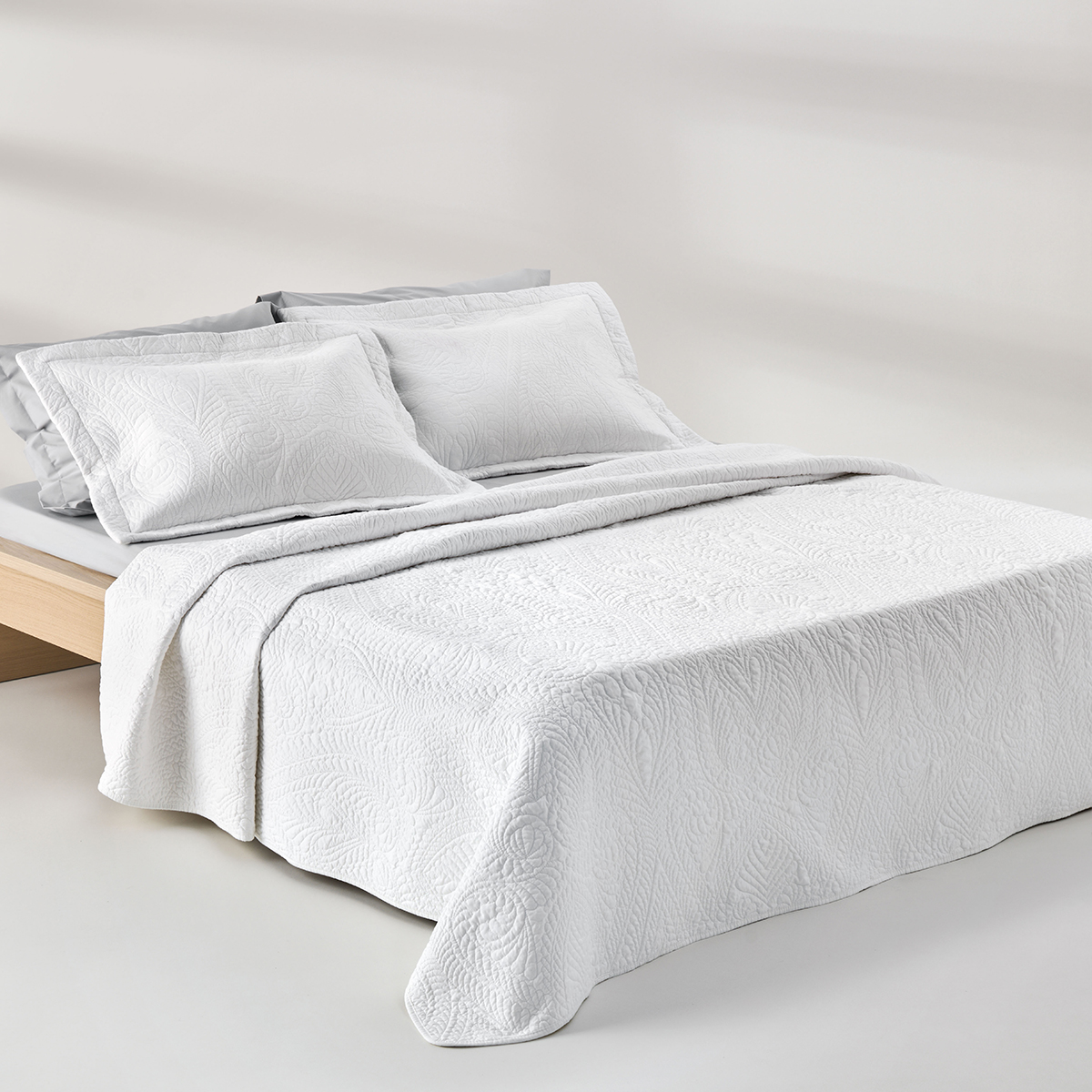 Κουβερλί King Size (Σετ 260x250) Kentia Serenity Maldive White