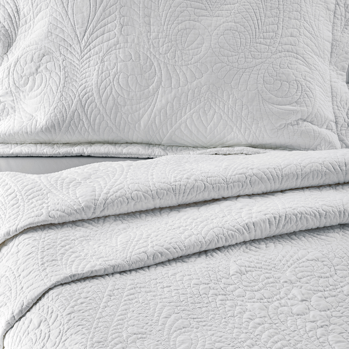 Κουβερλί King Size (Σετ 260X250) Kentia Serenity Maldive White Λευκά Είδη Κρεβατοκάμαρας Spitishop