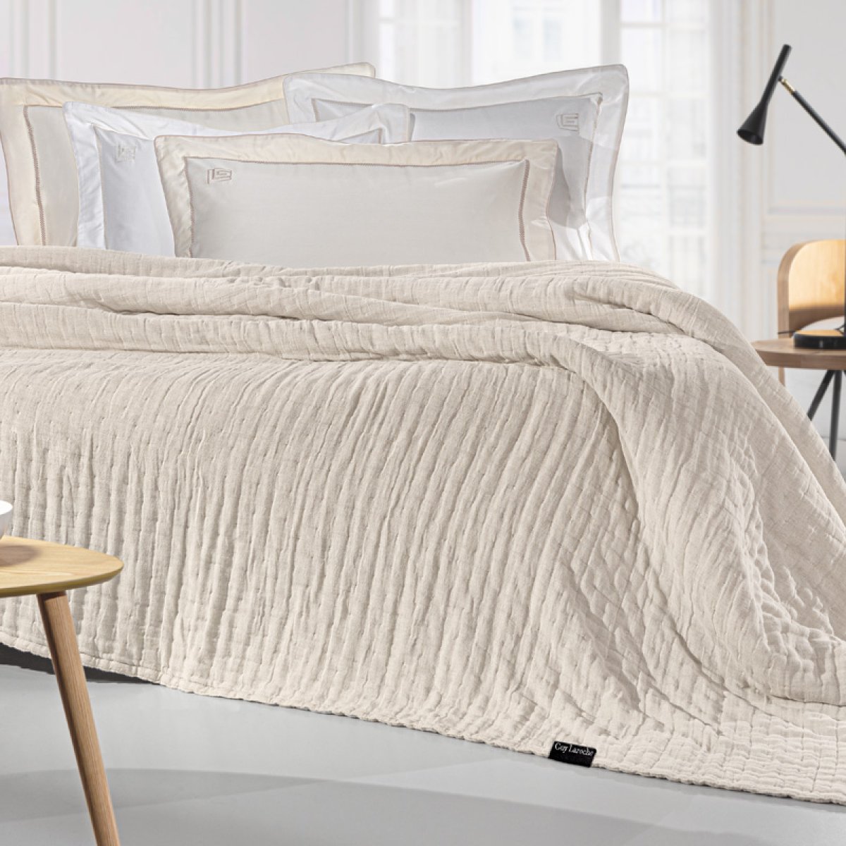 Κουβερλί King Size (270x250) 2 Όψεων Guy Laroche Must Natural - Sand