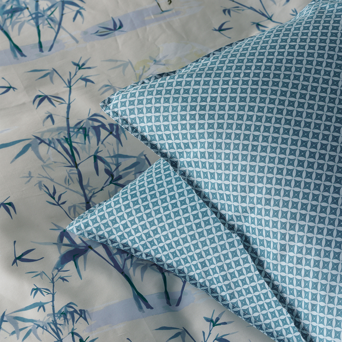 Ζεύγος Μαξιλαροθήκες Oxford (50X70) Kentia Stylish Shizen 01 Λευκά Είδη Κρεβατοκάμαρας Ύπνου Σετ Spitishop