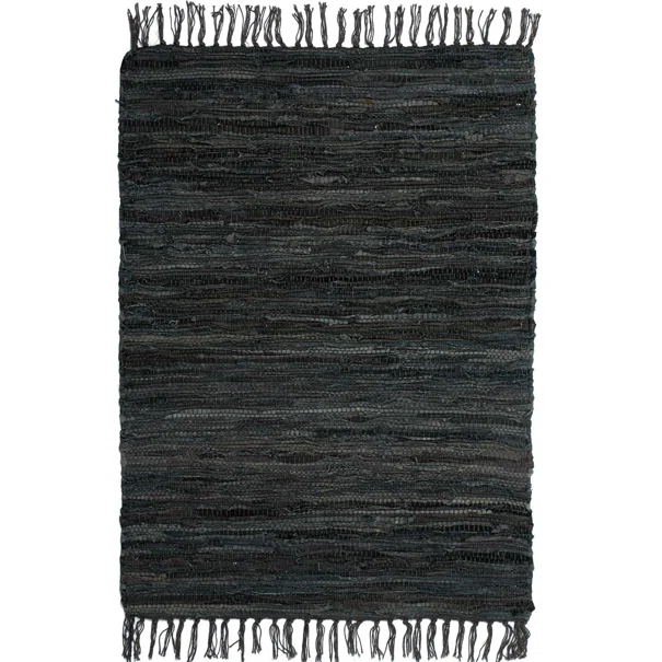 Δερμάτινο Πατάκι (60x90) Silk Fashion Ανθρακί