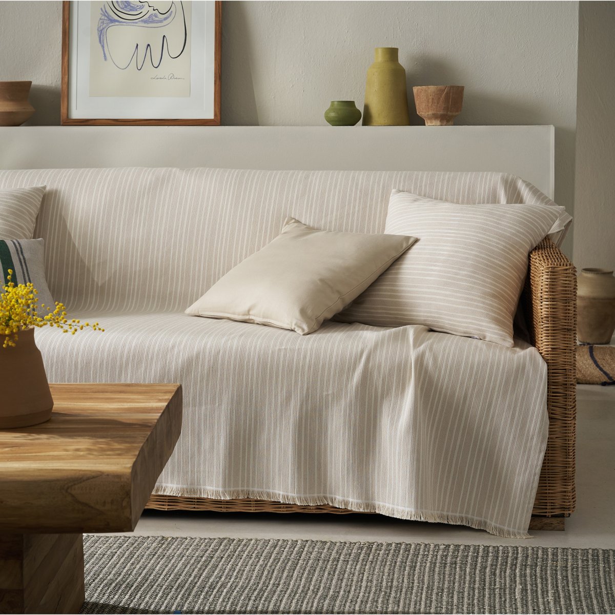 Ριχτάρι Καναπέ Τετραθέσιου (180x350) Gofis Home Nymeria Beige 574/06