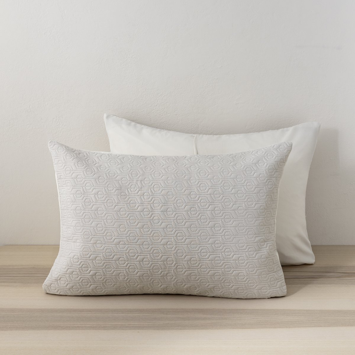 Ζεύγος Μαξιλαροθήκες Καπιτονέ (52x72) Nima Orion Sand Beige/L.Beige