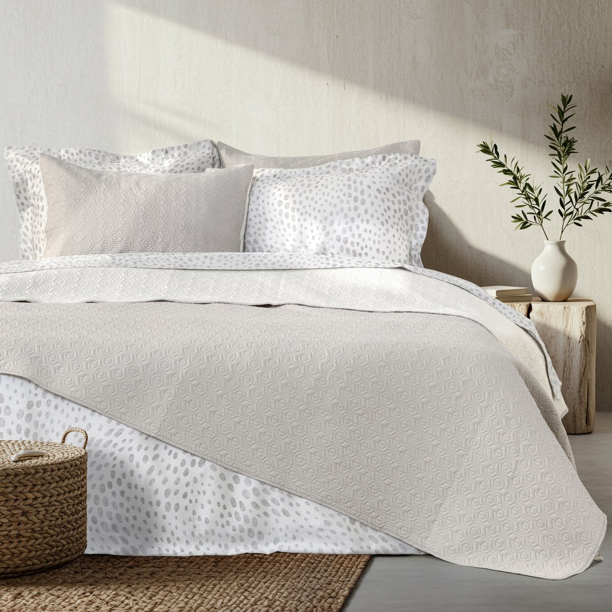 Ζεύγος Μαξιλαροθήκες Καπιτονέ (52X72) Nima Orion Sand Beige L Λευκά Είδη Κρεβατοκάμαρας Ύπνου Σετ Spitishop