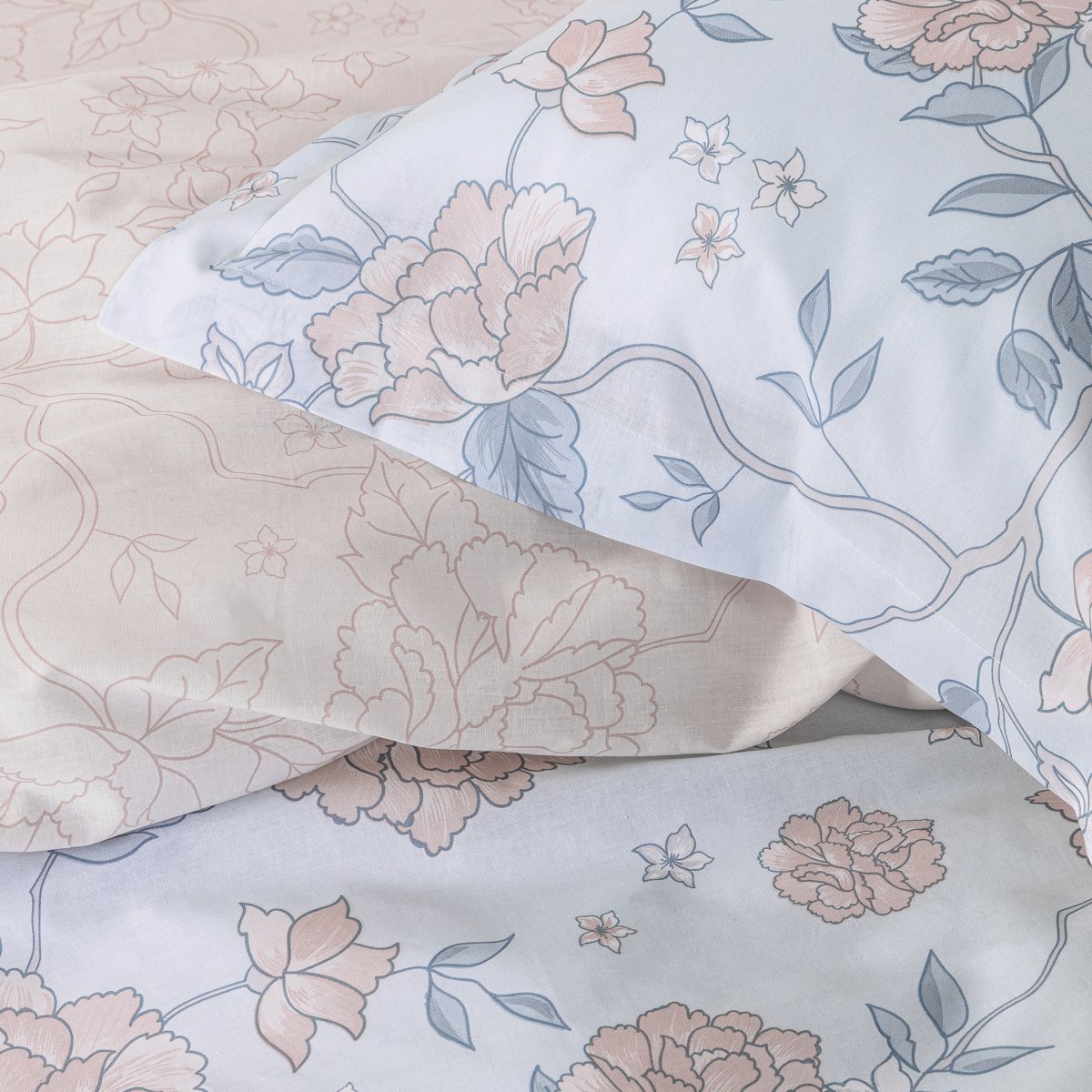 Ζεύγος Μαξιλαροθήκες Oxford (52X72) Nima Floral Dream Λευκά Είδη Κρεβατοκάμαρας Ύπνου Σετ Spitishop