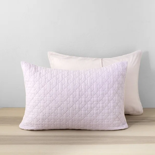 Ζεύγος Μαξιλαροθήκες Καπιτονέ (52x72) Nima Arden Lilac/Pink