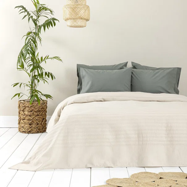 Κουβέρτα Πικέ Μονή (160x240) Nima Dune Sand Beige
