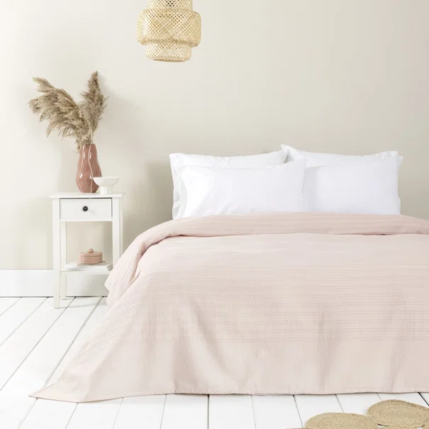 Κουβέρτα Πικέ Υπέρδιπλη (220x240) Nima Dune Rose Pink