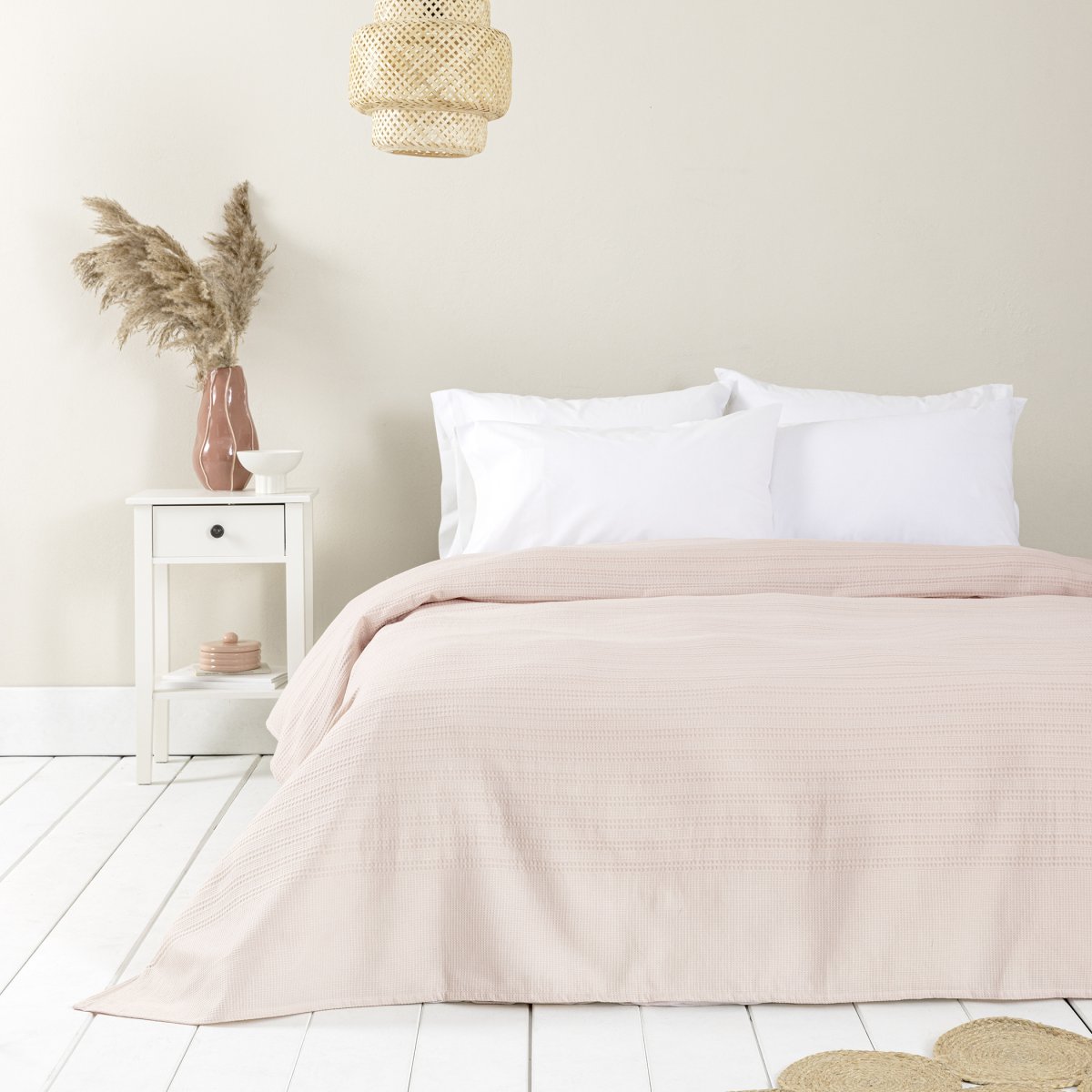 Κουβέρτα Πικέ King Size (240x260) Nima Dune Rose Pink