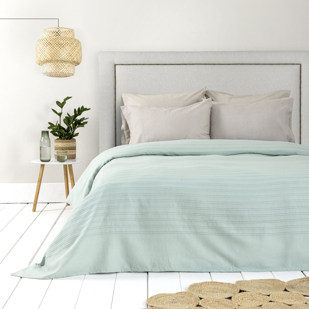 Κουβέρτα Πικέ King Size (240x260) Nima Dune Minty Blue