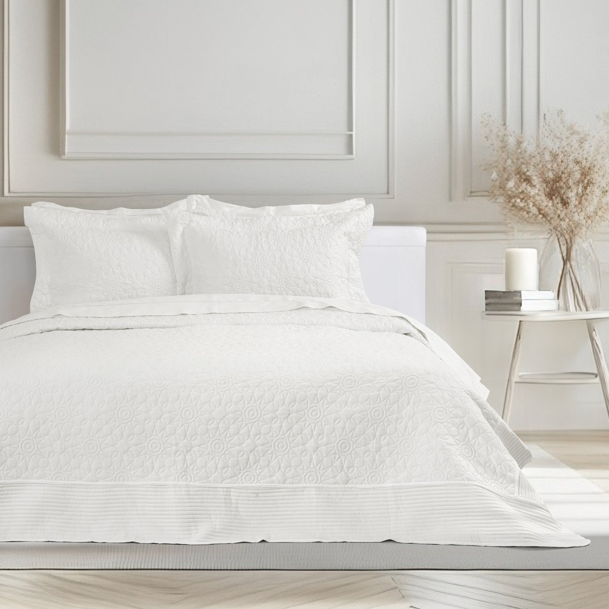 Νυφικό Κουβερλί King Size (Σετ 240x260) Nima Calla Ivory