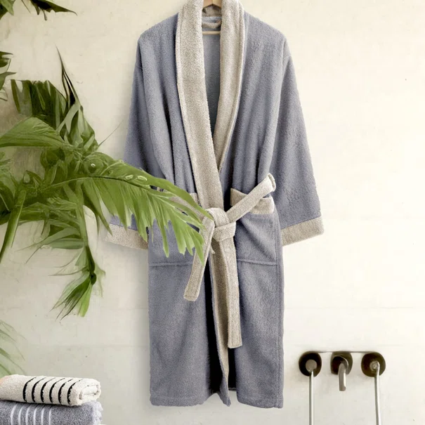 Μπουρνούζι Nima Ease Grey/Sand Beige