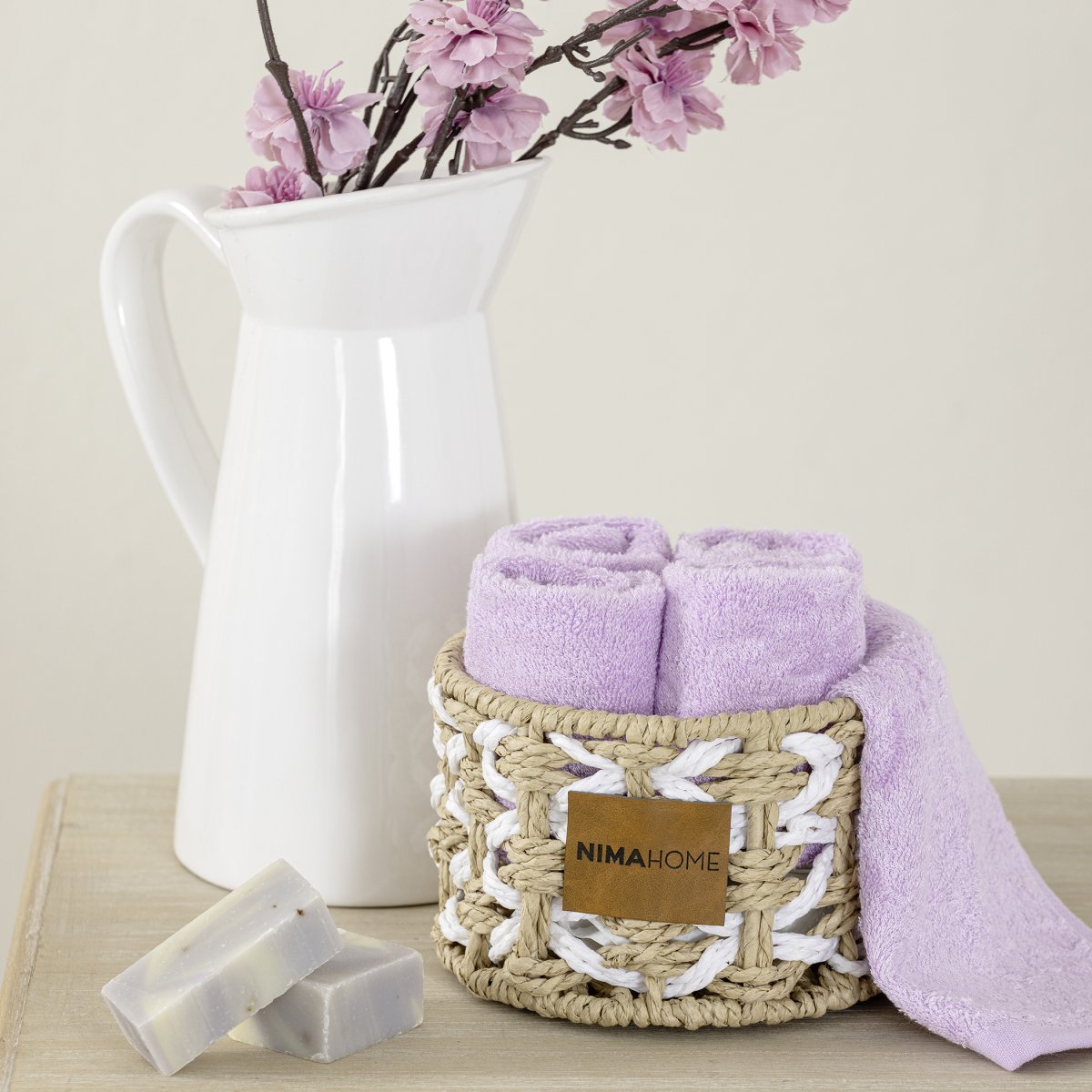 Λαβέτες (Σετ 5τμχ) Nima Calm Pink