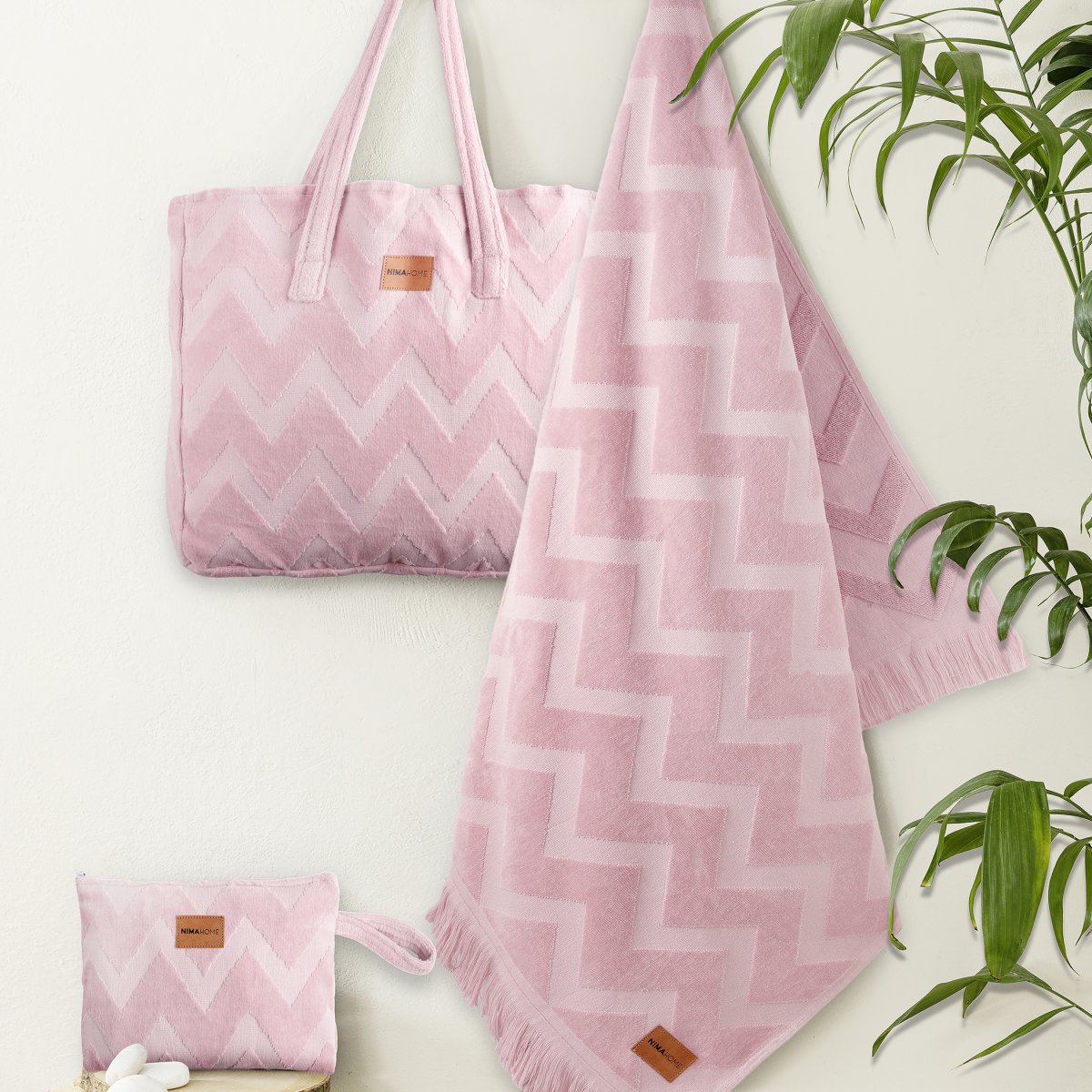Νεσεσέρ Παραλίας (23X32) Nima Vida Pink Οργάνωση & Αποθήκευση Είδη Ταξιδίου Spitishop
