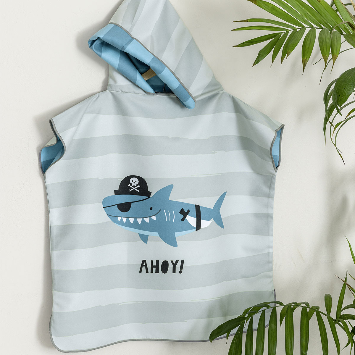 Παιδικό Πόντσο Microfiber 2 Όψεων Nima Ahoy