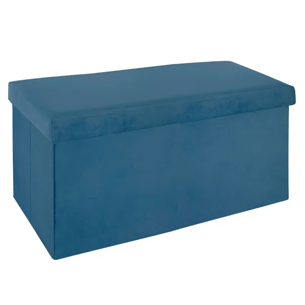 Ταμπουρέ Με Αποθηκευτικό Χώρο (76x38x38) A-S Tess Velvet Blue 156911A