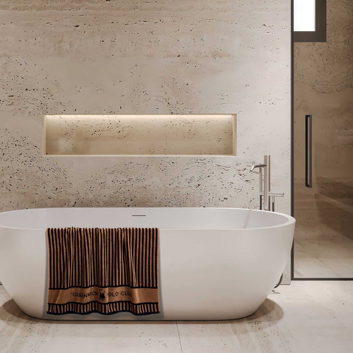 Πετσέτα Προσώπου (50X90) Greenwich Polo Club Loft 4142 550Gsm Λευκά Είδη Μπάνιου Πετσέτες Spitishop