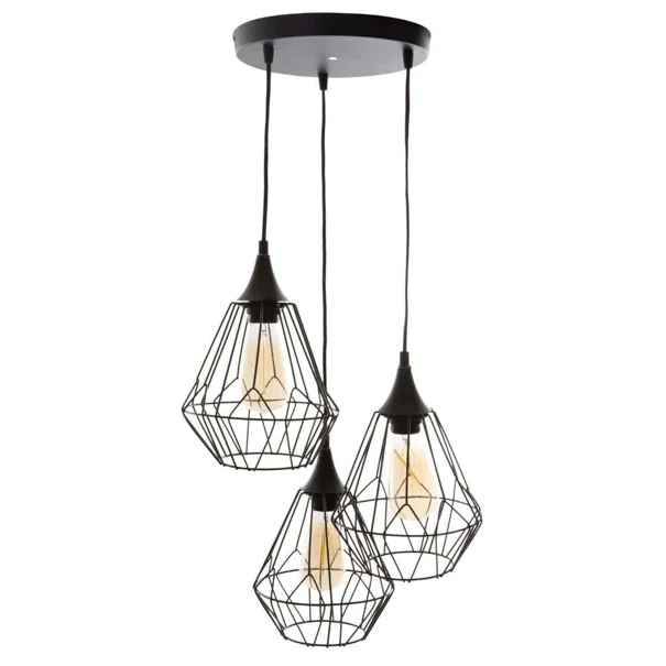 Φωτιστικό Οροφής Τρίφωτο A-S Kaore Black 161602