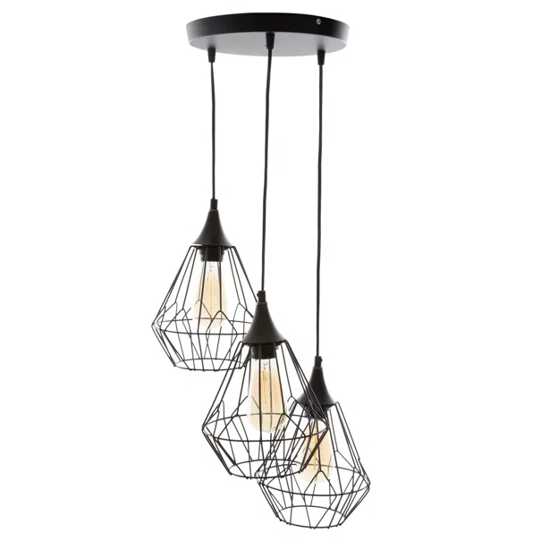 Φωτιστικό Οροφής Τρίφωτο A-S Kaore Black 161602