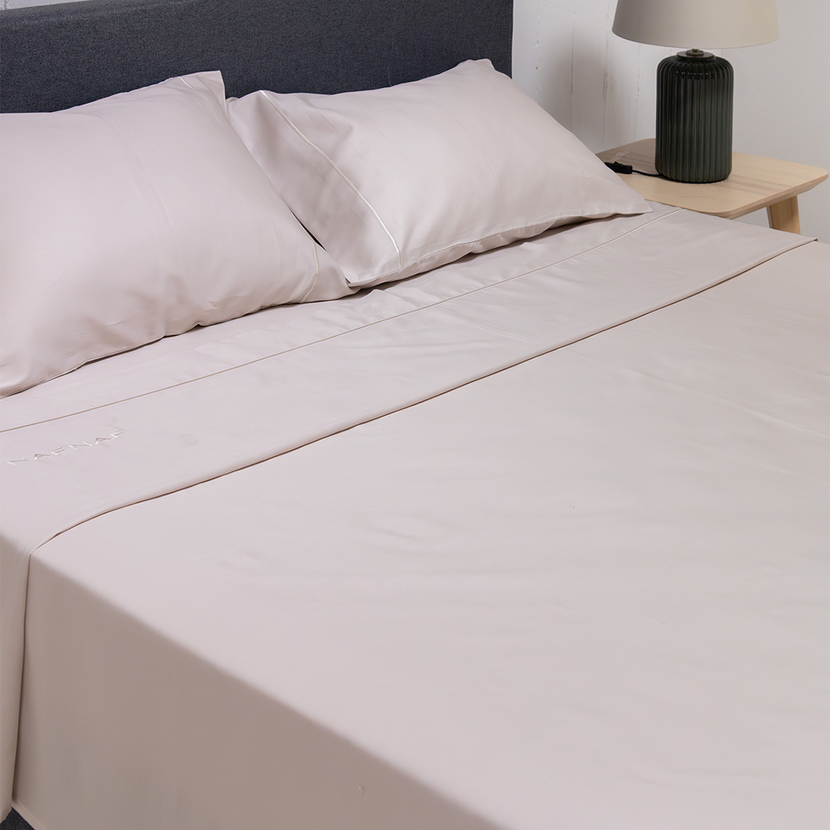 Σεντόνια King Size (Σετ) Naf-Naf Unique Light Grey