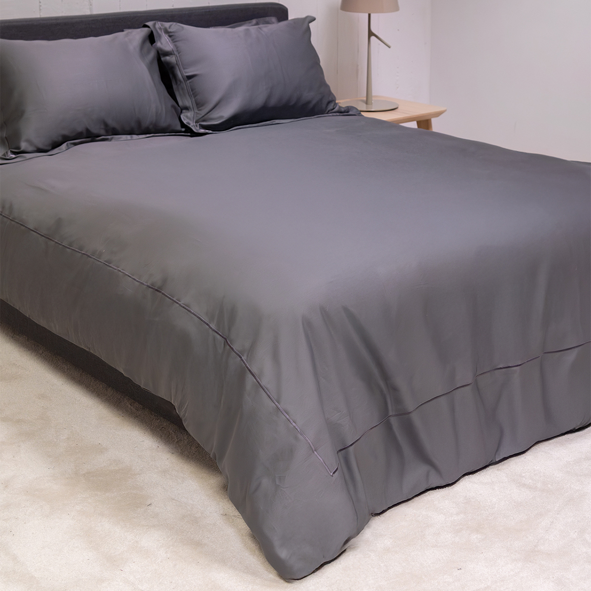 Παπλωματοθήκη Υπέρδιπλη (Σετ 225x245) Naf-Naf Unique Dark Grey