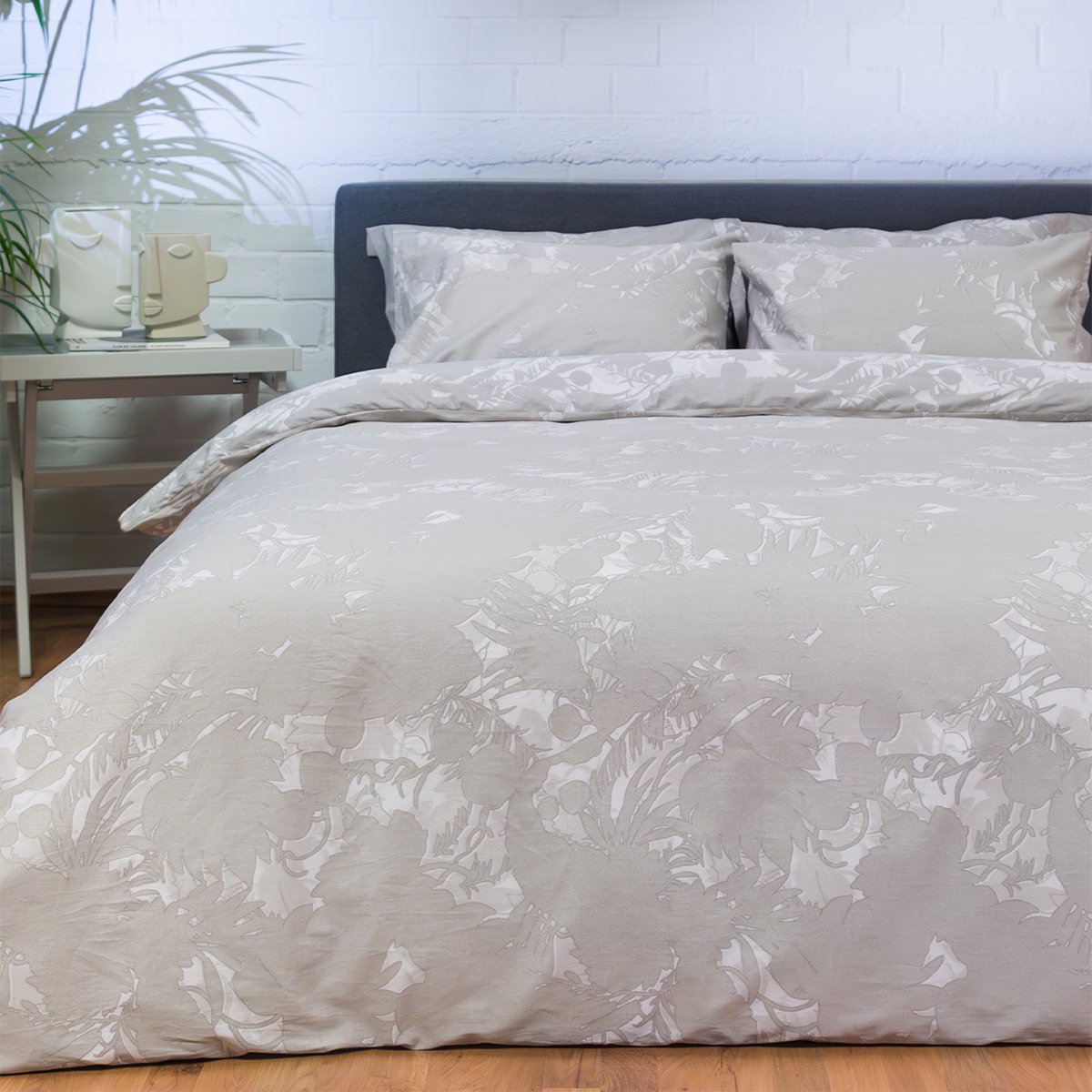Παπλωματοθήκη Υπέρδιπλη (Σετ 225x245) 2 Όψεων Naf-Naf Diamond 252 Amethyst Beige