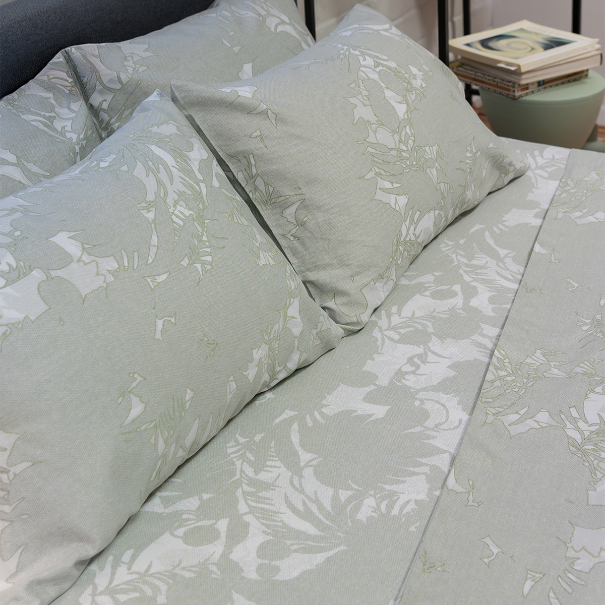 Σεντόνια Υπέρδιπλα (Σετ) Naf-Naf Diamond 252 Amethyst Green