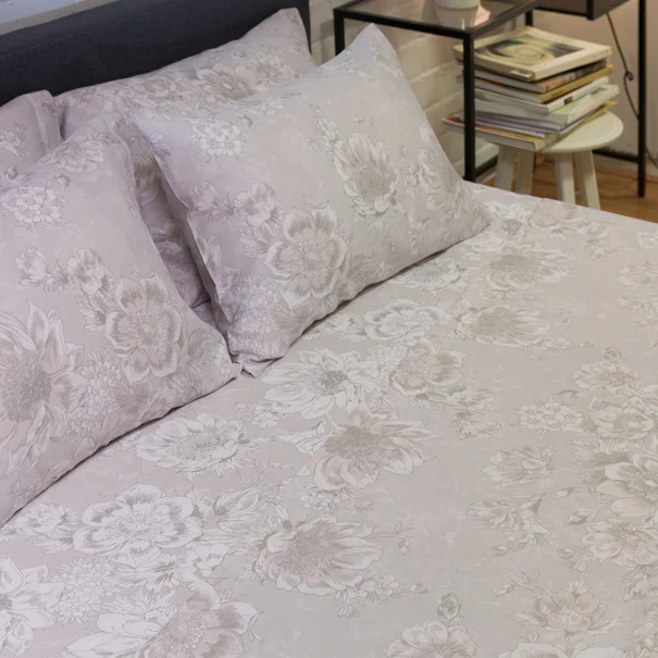Σεντόνια King Size (Σετ) Naf-Naf Diamond 253 Pearl Grey